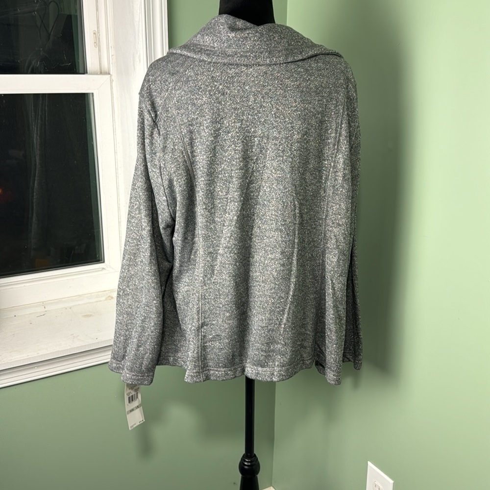 NWT Ruby Rd Metallic silver jacket 1X - Picture 4 of 6